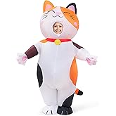 Spooktacular Creations Kids Calico Inflatable Costume, Full Body Inflatable Calico Cat Costume, Funny Halloween Blow Up Suit for Children Halloween Dress Up Parties(3ft11” - 4ft7”)