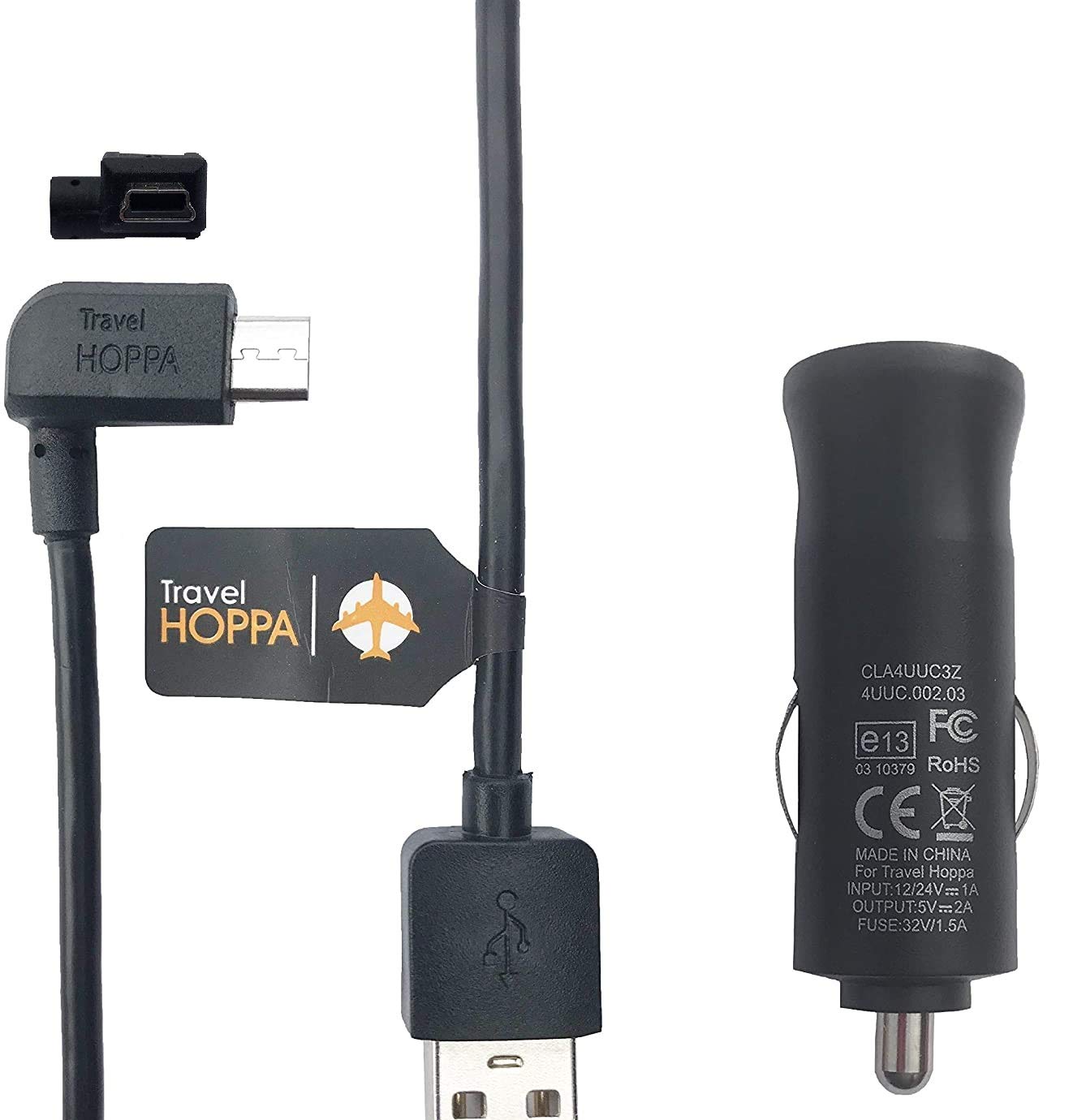 MINI USB In Car Bike Charger and Data Sync Cable for TomTom Sat Nav - GO, GO LIVE, START, RIDER, XL IQR, XL, XXL, XXL IQR, ONE SERIES & MINI USB devices TOMTOM CAR CHARGER CE Certified