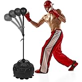 Speed Bar with Thick Base, Reflex Bag Free Standing Boxing Bag with Adjustable Height & Reinforced Spring Strong Durable Relief Stress Ball for Boxer Fitness Person