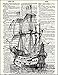 Dictionary Art Print - Pirate Ship - Printed on Recycled Vintage Dictionary Paper - 8.5