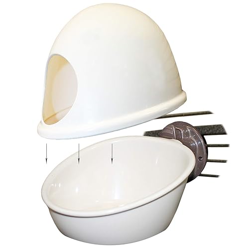 Press N' Slide Feed Station (with Dome) No Mess Food Bowl for Sugar Gliders, Flying Squirrels