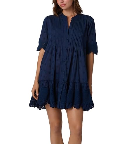 shoshanna umbrella mini dress Swim Women's Embroidered Chambray Midi : Clothing, Shoes & Jewelry PRIVATE30 have for your summer Purple Dress Ideas: Shades, Size:NWOT 5-6Y
