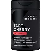 Sports Research&reg; Tart Cherry Fruit Complex 800mg, 60 Softgels | Made from Montmorency Tart Cherries | Non-GMO, Gluten Free, 60 Servings
