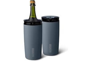 BrüMate Togosa 2-in-1 Wine Chiller Bucket or Champagne Bucket & 100% Leakproof Pitcher | Portable Cooler Fits Most Wine, Champagne, & Liquor Bottles | Perfect Wine Gifts | 49oz (Nightfall Blue)