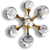 GyOnyx 5.5 inch Gold Decor Sparkling Crystal Decorative Balls, Home Decor Living Room, Table Decorations for TV Stand, Entryw