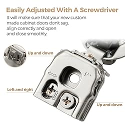 60 Pack 30 Pair 1 inch Overlay Soft Close Hinges