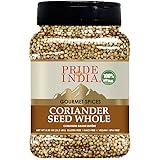 Pride Of India – Coriander Seed Whole – Fresh & Gourmet Indian Whole Spice – Good for Curries/Meat/Chicken – Easy to Store – 