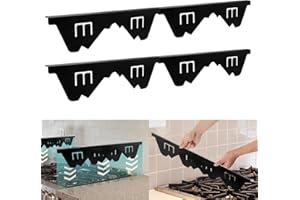 BOLAXIN Stainless Steel Stove Gap Covers (2PCS) – Stove Gap Filler, Easy Retractable Length 13.8" to 27.5", Width 0.79" Oven Gap Filler, Range Filler for Kitchen Countertops, Stove Top Gap Cover Filler