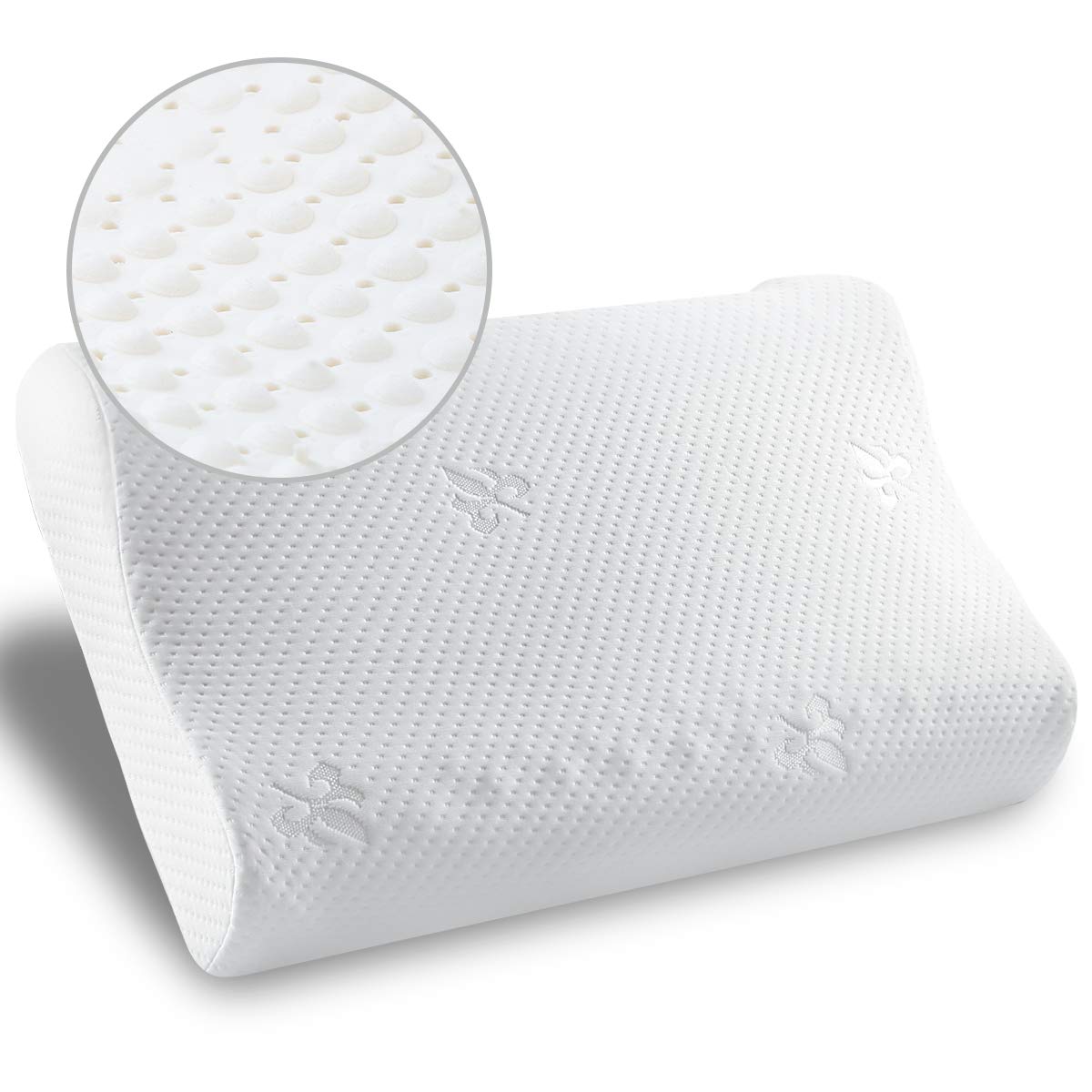 Topfinel Natural Talalay Latex Pillow Ergonomic Granule Massage Design