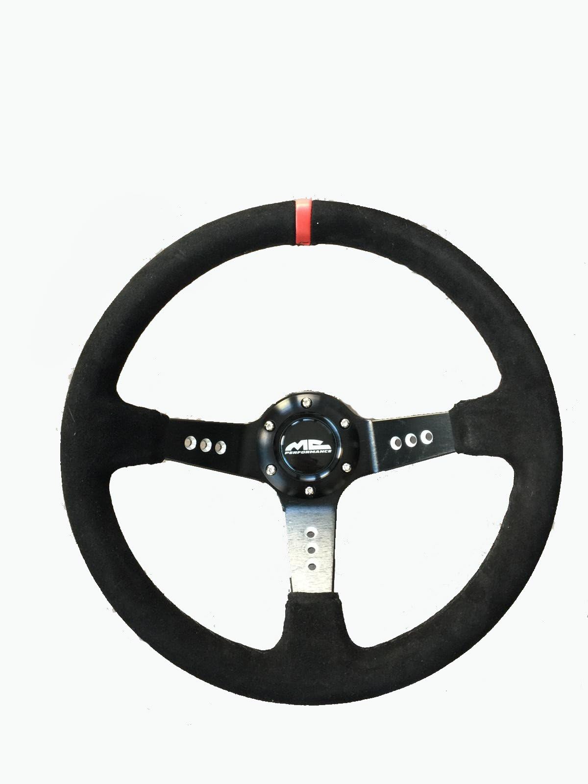 Scroll Steering Wheel Suede Drift Rally MC Performance Black