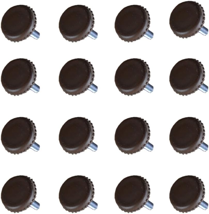 Bettli Furniture Glide Leveling Foot Adjustable for Furniture Legs (16 Brown 1" x 5/16")