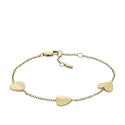 Fossil Women's Harlow Linear Texture Heart
