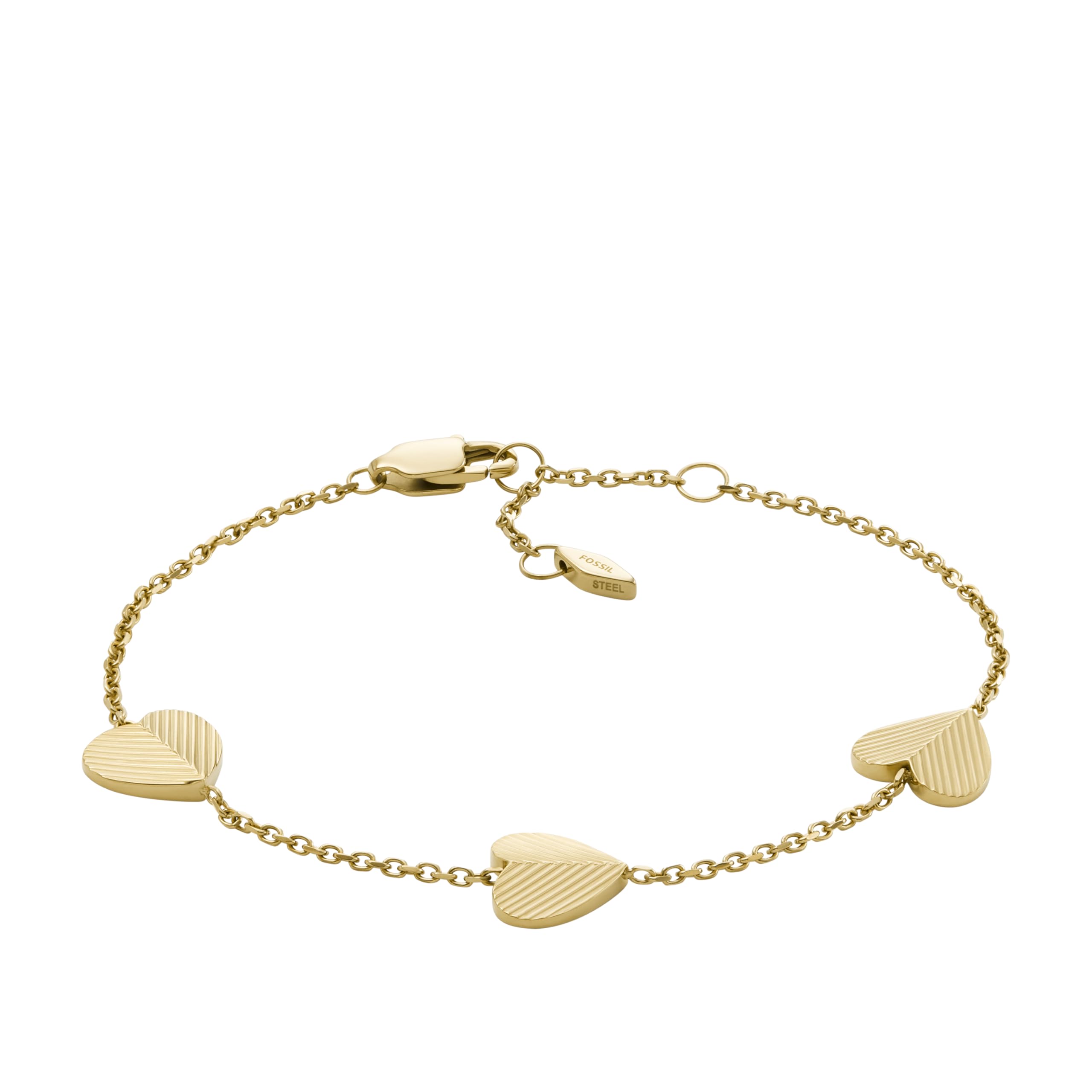 Fossil Women's Harlow Linear Texture Heart