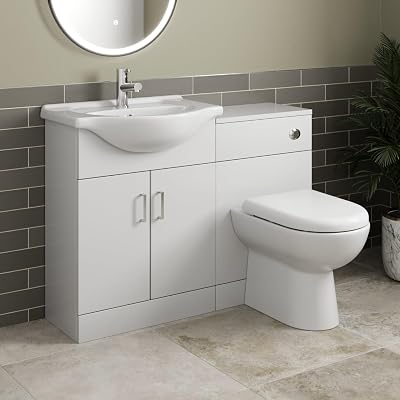 Affine 1050mm Bathroom Furniture Set Vanity Unit & WC Toilet Soft Close