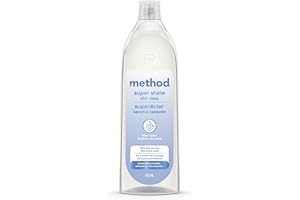 Method Super Shine Liquid Dish Soap, Powered by Enzymes, Free + Clear, Unscented, 473mL