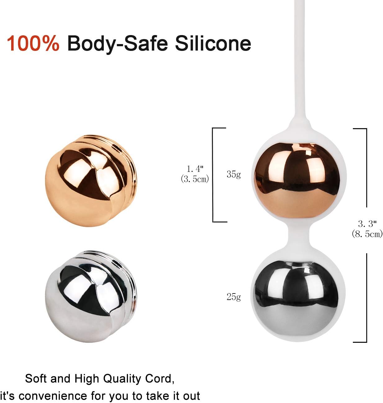 Kegel Exercise Weight Balls for Women - Adorime Ben Wa Balls for Tightening Doctor Recommended Bladder Control Device Pelvic Floor Exercises Kegel Balls Training System(4-Piece Set): Health & Personal Care