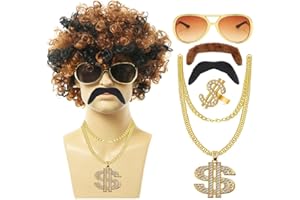 ELETON Demon Costume Halloween Cosplay Costume Long Straight Hair Accessory for Girl Women (Yellow-A)