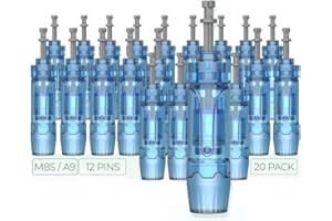 MODIX Dr. Pen Ultima A8S / M8S / A9 Replacement Cartridges - 20 PACK 0.25mm 12 Pins Bayonet Slot - Authentic Dr Pen Disposable Replacement Parts