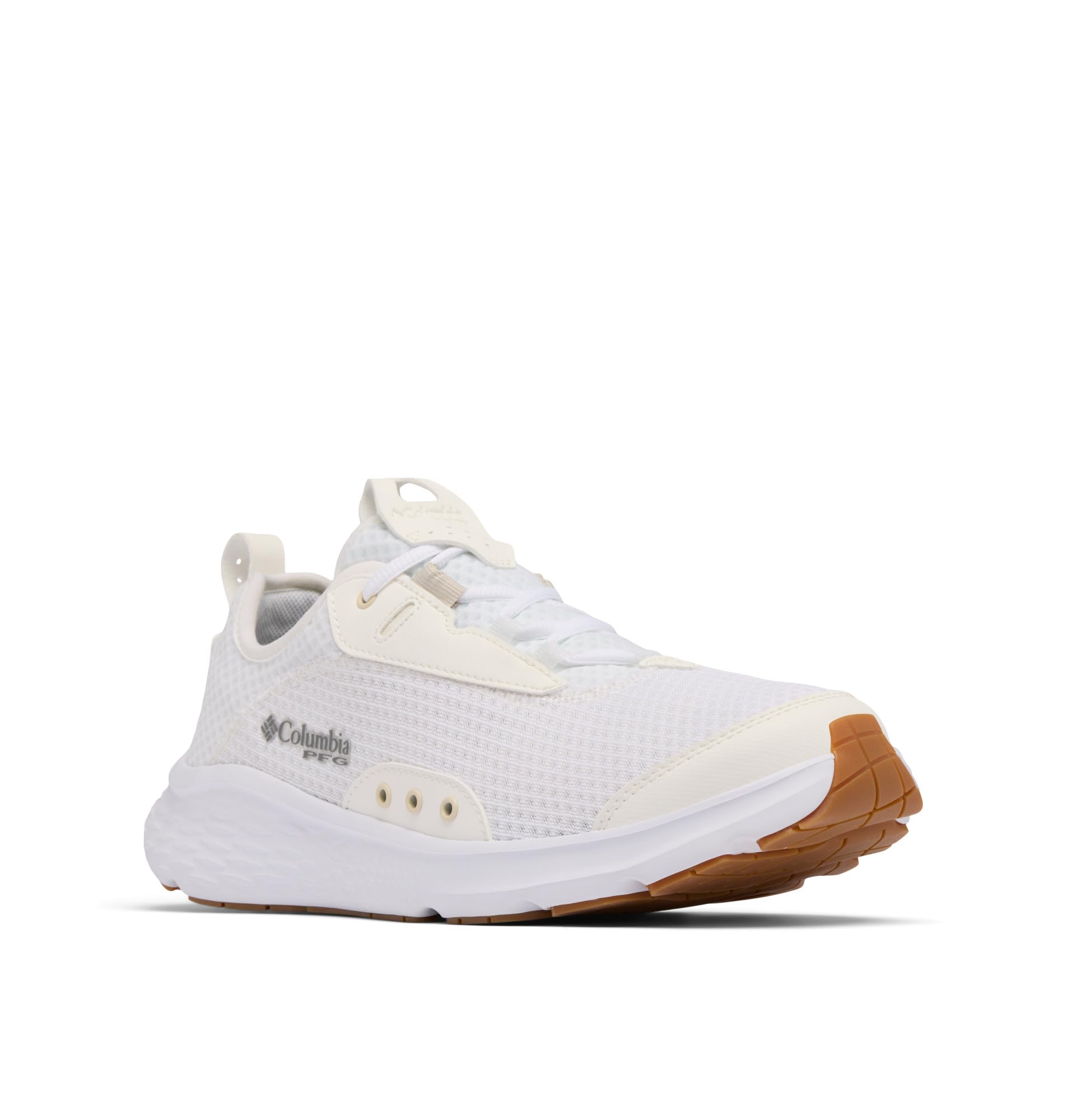 Columbia Mens PFG Castback Non Slip Boat Shoe, White/Stone, 15 Image