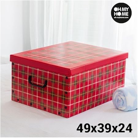 Caja de Cartón para Almacenaje con Tapa y Asas Cuadros Oh My Home: Amazon.es: Hogar
