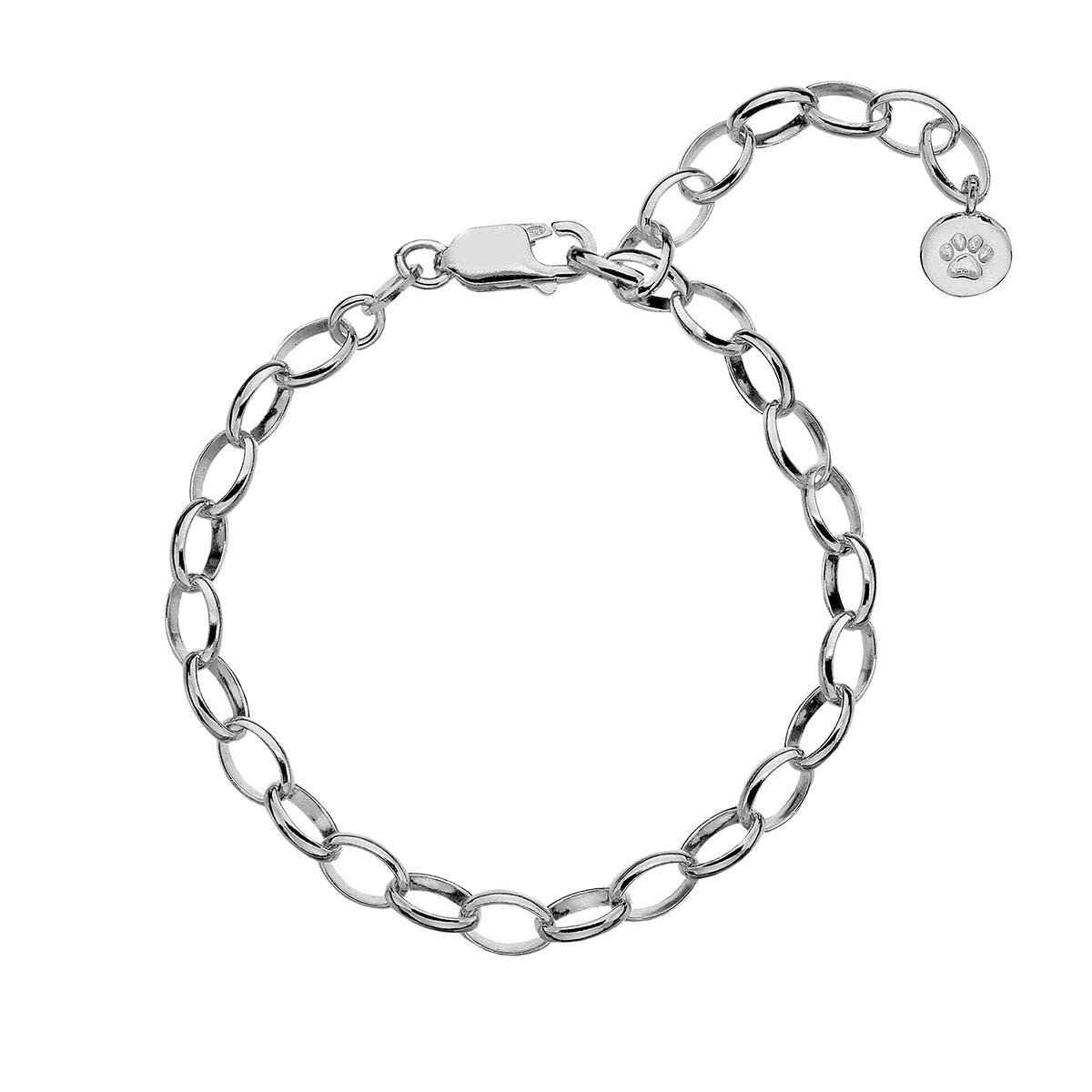 Molly Brown London Sterling Silver Adjustable Charm Bracelet. Ideal for Christening, Birthday Gifts for Girls, Flower Girl and Bridesmaids Gifts
