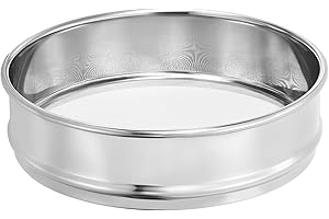 PATIKIL 40 Mesh Lab Sieve, 8" Diameter Test Sieve 304 Stainless Steel Wire Cloth (0.45mm) for Industrial Laboratory