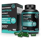 mastermedi Saffron Extract 88.5mg – Mood, Memory & Eye Health Support – 90 Vegan Capsules, 3-Month Supply – Pure Crocus Sativus Flower – Non-GMO, Gluten-Free, No Additives