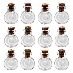 MIGK 24pcs Small Mini Glass Jars Bottles with Cork