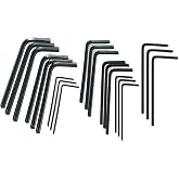 ZDingTech 21pcs Mini Hex Key Set,Mini Hex Wrench sets Tool Kit,Imperial L Shape Micro Allen Wrench, 0.028, 0.035, 0.05, 1/16", 5/64", 3/32", 7/64", Each 3 Set.