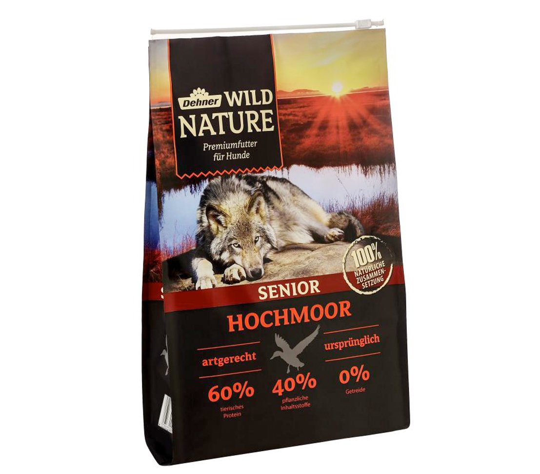 Dehner Wild Nature Hochmoor Senior, dry dog food, duck