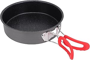 Aomiun 8inch Camping Frying Pan Non Stick Camp Pan with Foldable Handle for Outdoor Picnic