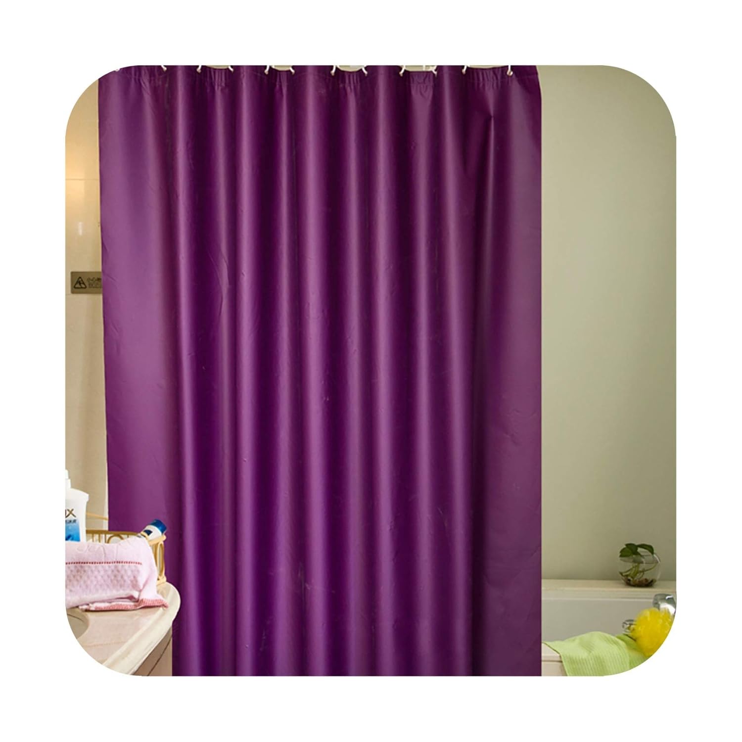 Amazon Com Thick Peva Shower Curtain Basic Solid Keep Warm