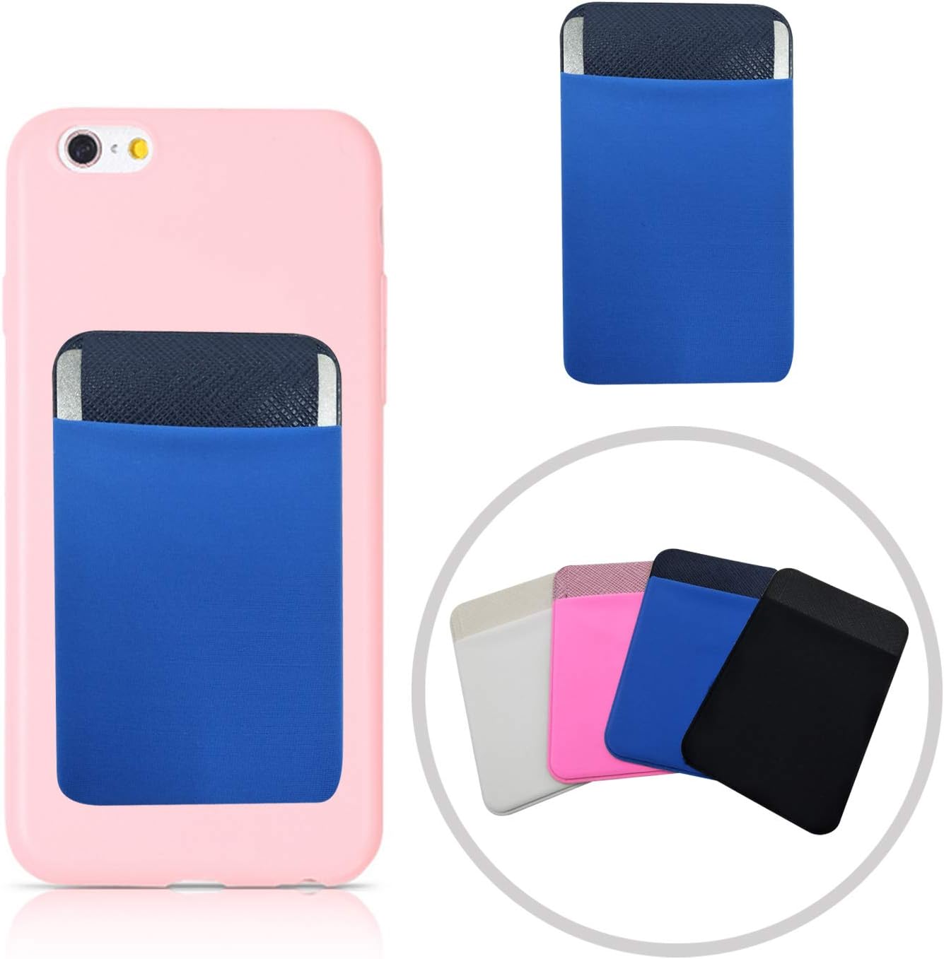 2 Pack Phone Card Holder, HONGFA Silicone 3M Adhesive Stick