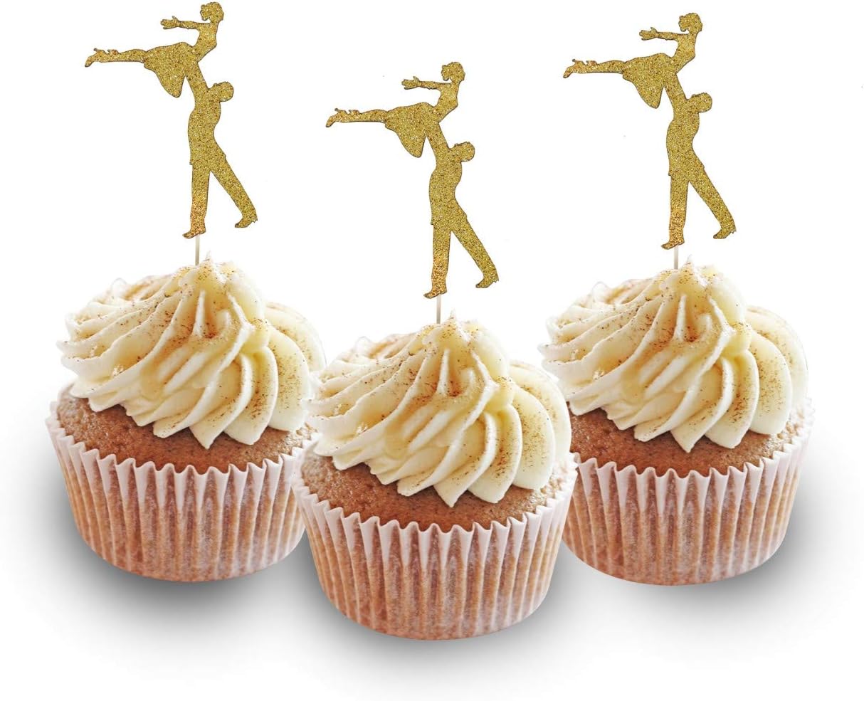 Amazon Com Dirty Dancing Cup Cake Topper Dancer Glitter Card