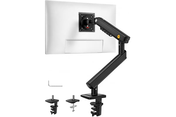 NB SmooVex™ Single Computer Monitor Mount, Monitor Stand fits up to 32 Inch, Mechanical Spring Monitor Arm, VESA 75/100 mm, M