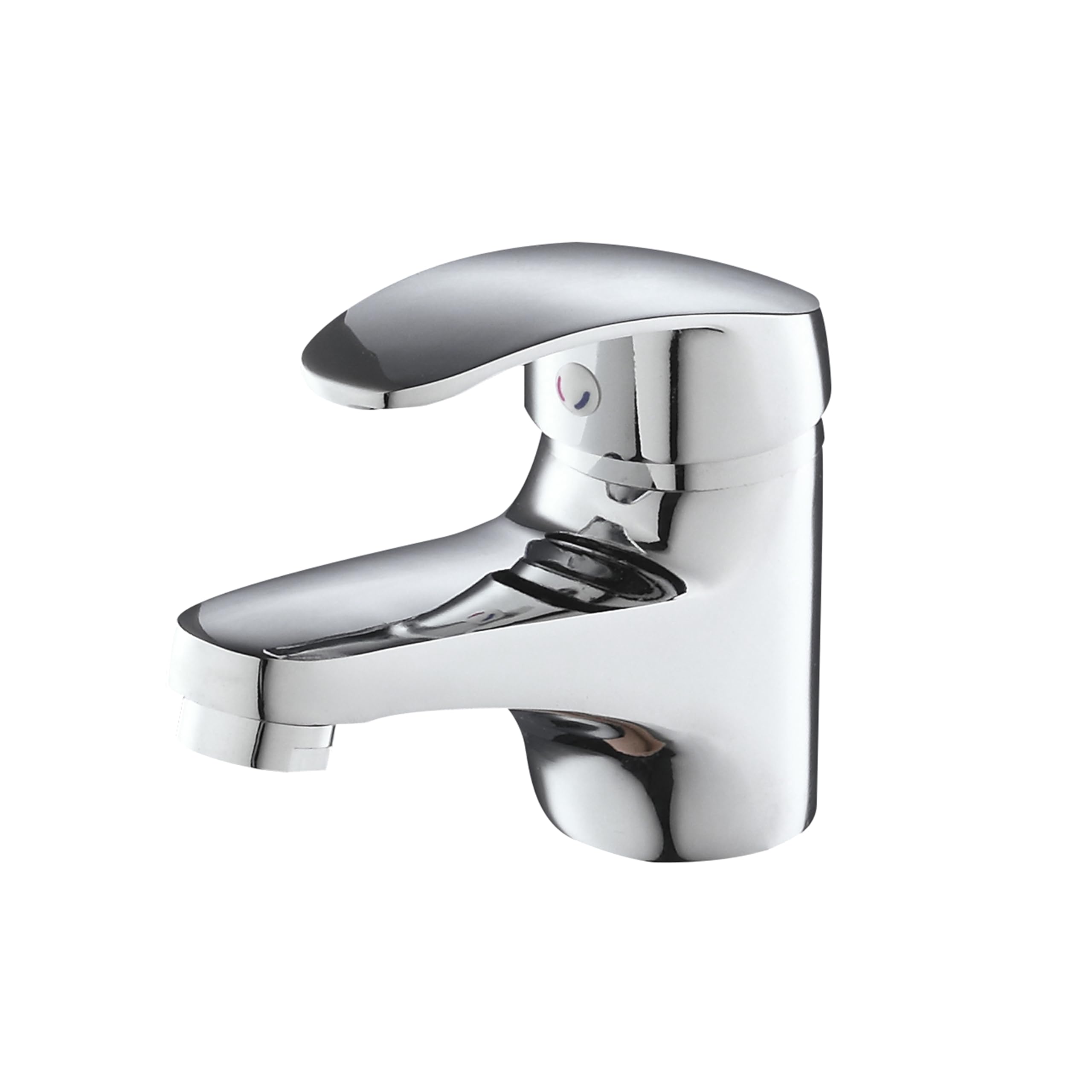 Eridanus Bathroom Basin Tap, Monoblock Sink Mixer Tap for Lavatory, Single Lever Single Lever Hot and Cold Mixer Faucet, Polished Chrome