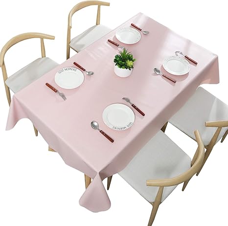 Amazon Remecle テーブルクロス テーブルカバー 撥水 Pvc 北欧 137cm X 185cm ずれにくい 汚れ防止 手入れ簡単 ダイニングテーブル 長方形 Clothサクラピンク テーブルクロス オンライン通販