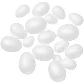 FFchuanhe 90pcs Craft Foam Eggs for DIY and Models, 5 Sizes (1-2.2in) | Smooth Polystyrene Foam, Suitable Halloween, Christmas, School and Home,Painting Projects