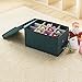 Ornament Storage Box - Flip Top Organizer Cube With 24 Individual Compartments and Dividers - For Christmas Bulbs and Decorations by Elf Stor (Green)