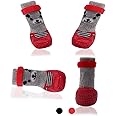 AblePet Dog Boots Waterproof Shoes Breathable Socks, with Anti-Slip Sole and Adjustable Magic Tape All Weather Protect Paws Only Fit for Small Dog(4Pcs)(Red, XS)