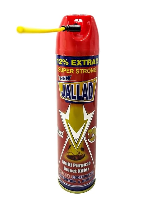 JALLAD SPRAY Multi Purpose Insect Killer Destroys Cockroaches BedBugs & Mosquitoes Super Power Formula Pest Control (224 ml)