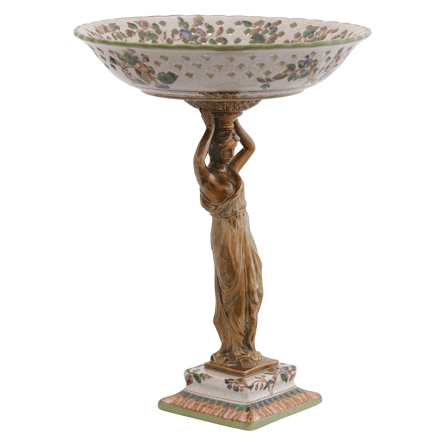 Haus Wohnen Wohndekor Vintage Glas Obstschale Schale Auf Sockel