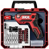 SKIL Rechargeable 4V Cordless Pistol Grip Screwdriver with 42pcs Bit Set, USB Charger and Carrying Case - SD5618-03