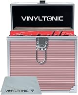 Vinyl Tonic 7 Inch Storage Case Rose Gold with Cleaning Cloth