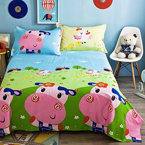 pure cotton sheets/One-piece cotton double bed cover/ cartoon child sheets-C 180x230cm(71x91inch)