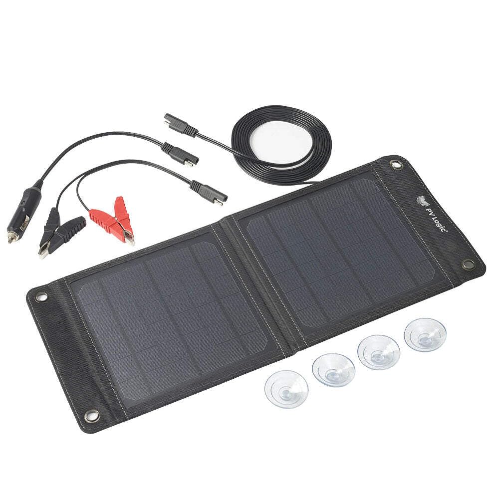 Solar Technology 8W Watt Fold Up Solar Battery Maintainer Keeping 12v Batteries Charged, Perfect for Cars, Vans, Motorhomes, Caravans, Boats and Other Vehicles.