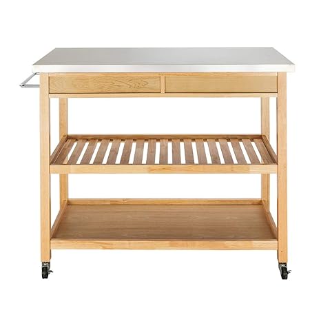 Amazon Com Lotsfun Fch Moveable Kitchen Cart With Stainless Steel
