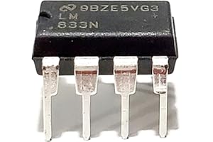 Juried Engineering LM833N/NOPB LM833N LM833 LM833-N Dual Low Noise, High Speed and Wide Bandwidth Operational Amplifier Op Amp Breadboard-Friendly IC DIP-8 (Pack of 10)