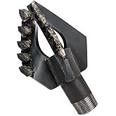 3 Wing Water Well Drill Bit, Carbide Alloy Well Drilling Bit for DIY Water Well Drilling Kit, 1 Inch/32mm Connector Replacement for Electric Drilling Rig, Soil Sand Limestone(60mm Black)