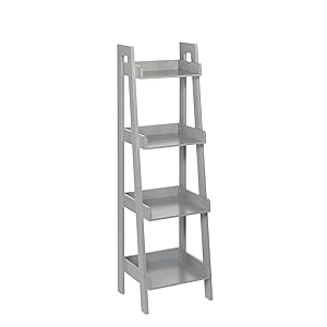 RiverRidge Amery Collection 4-Tier Floor Shelf, Gray